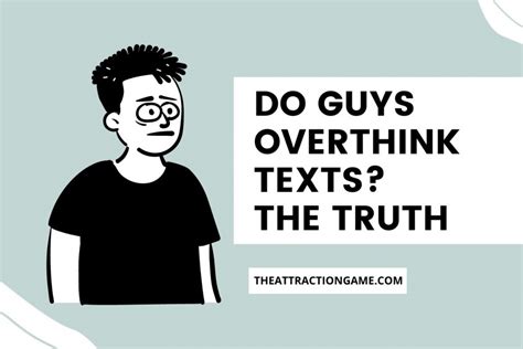 Do guys also overthink?
