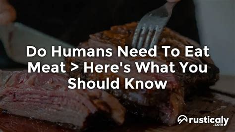 Do humans need to eat?