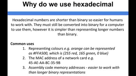 Do humans use hexadecimal?