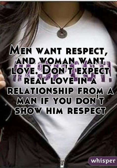 Do men want love or respect?