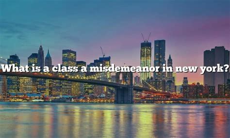 Do misdemeanors go away in NYC?