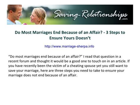 Do most marriages end because of cheating?