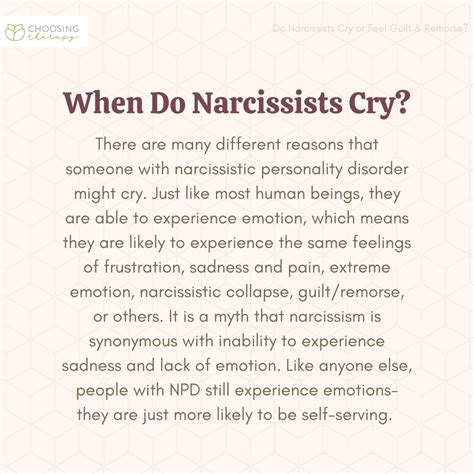 Do narcissists cry after a breakup?