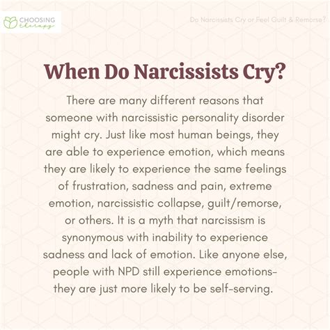 Do narcissists cry at movies?
