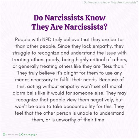 Do narcissists know they are narcissists?