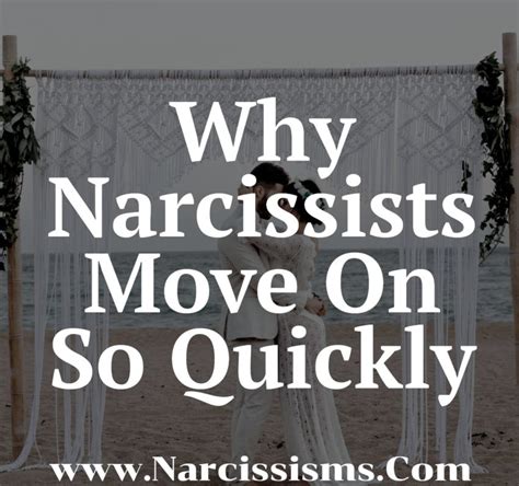 Do narcissists move on quickly after breakup?