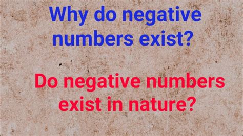 Do negative numbers exist?