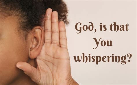 Do people actually hear God speak to them?