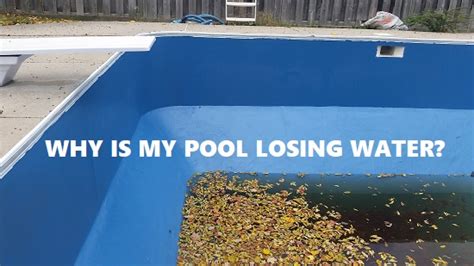 Do pools lose water over time?