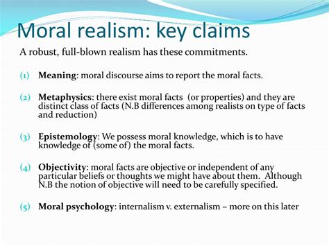 Do realists believe in morality?