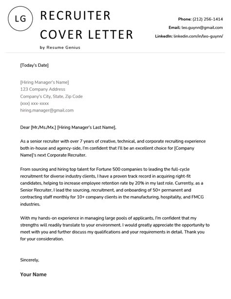 Do recruiters want a cover letter?