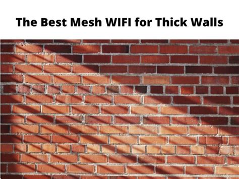 Do thick walls affect WIFI?