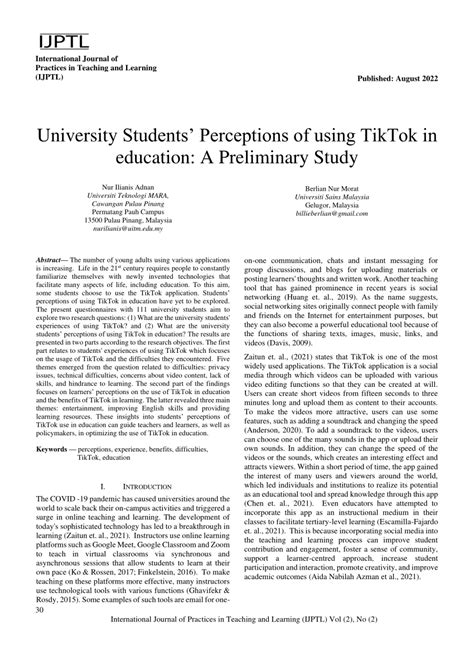 Do university students use TikTok?