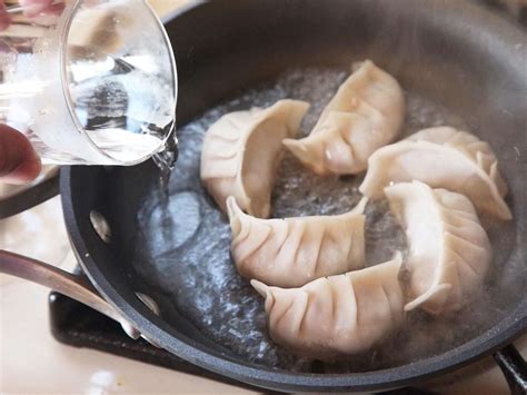 Do you add water when frying dumplings?