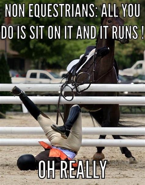 Do you just sit there when riding a horse?