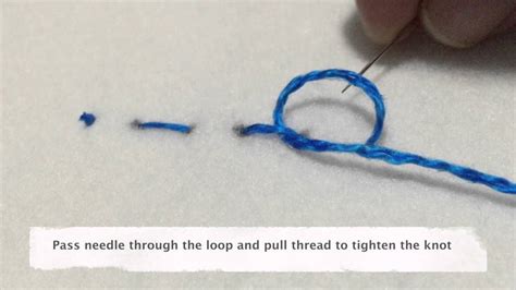 Do you knot the back of embroidery?