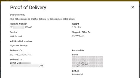 Do you need a signature for proof of delivery?