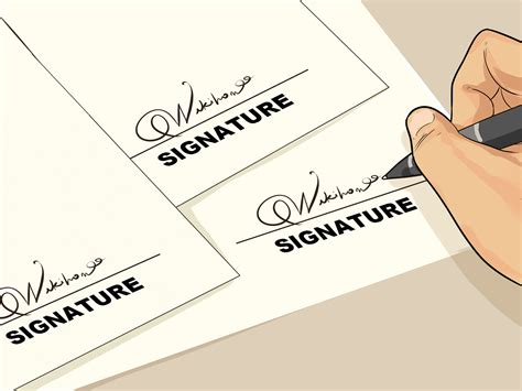 Do you put your signature above your name?