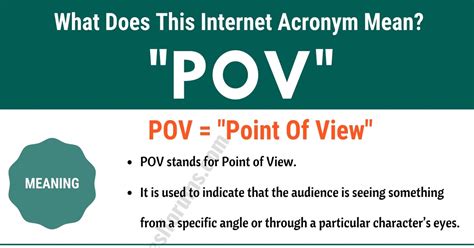 Do you say POV or POV?