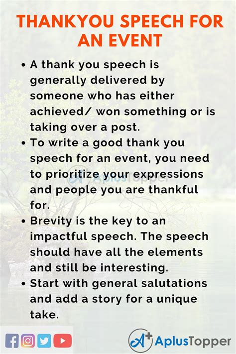 Do you say thank you at the end of a speech?
