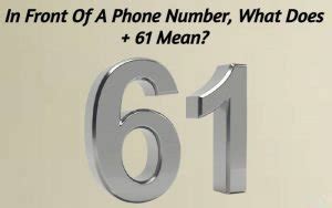 Does +61 replace the 0 in a mobile number?