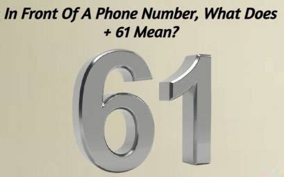 Does +61 replace the 0 in a mobile number?