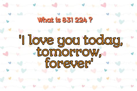 Does 224 mean I love you?