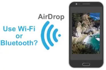 Does AirDrop use WIFI or Bluetooth?