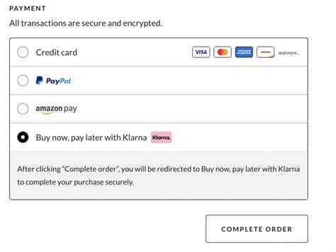 Does Amazon accept Klarna?