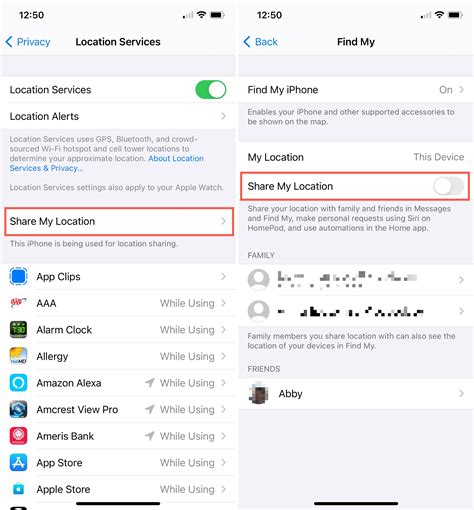 Does Apple notify someone when you stop sharing location?