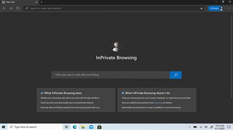 Does Bing have private browsing?