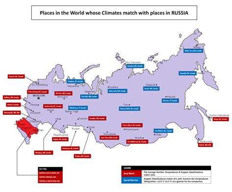 Does Canada have the same climate as Russia?