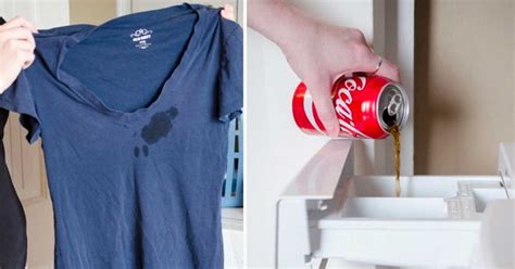 Does Coca Cola remove stains from clothes?