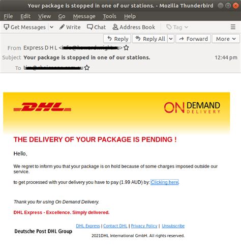 Does DHL notify you before delivery?