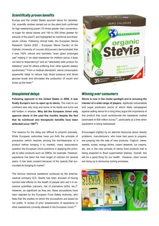 Does Europe allow stevia?