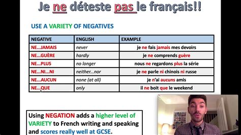 Does French use double negatives?