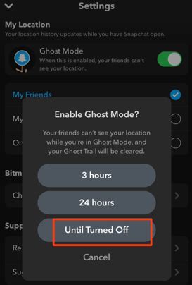 Does Ghost mode turn off?