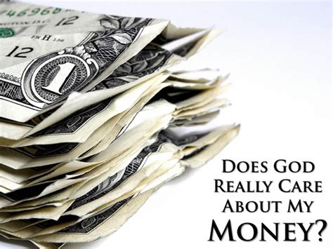 Does God care about my money?