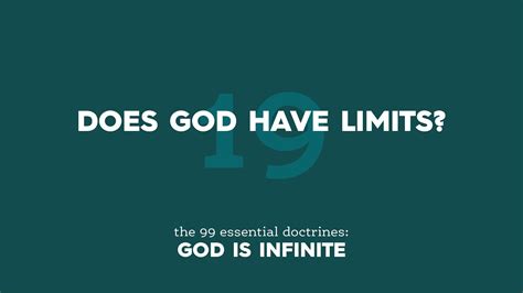 Does God have a limit?