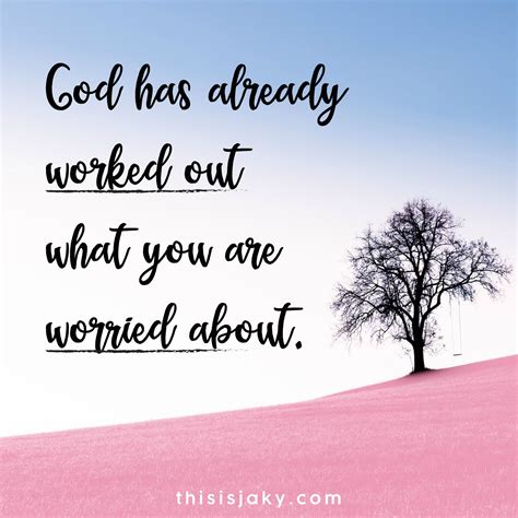 Does God make us worry?