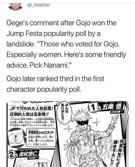 Does Gojo hate the weak?