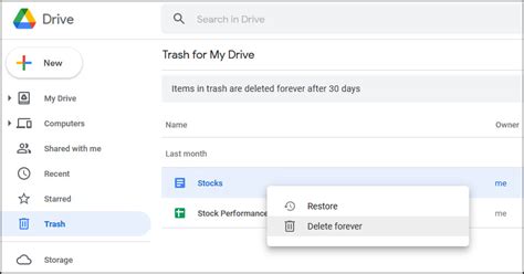 Does Google Drive delete forever?