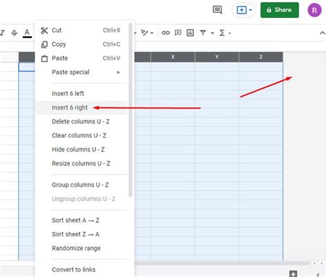 Does Google Sheets go beyond Z?