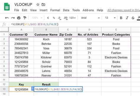 Does Google Sheets have Vlookup?