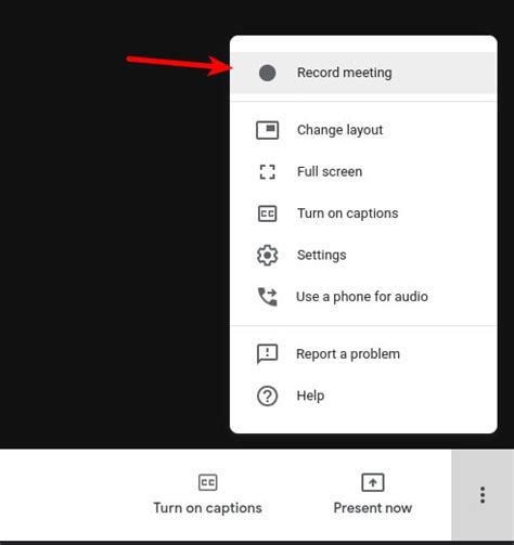 Does Google have a recording option?