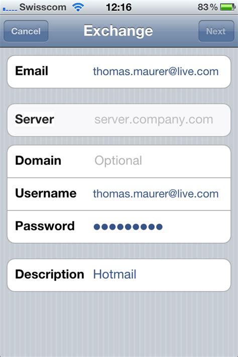 Does Hotmail use Exchange?