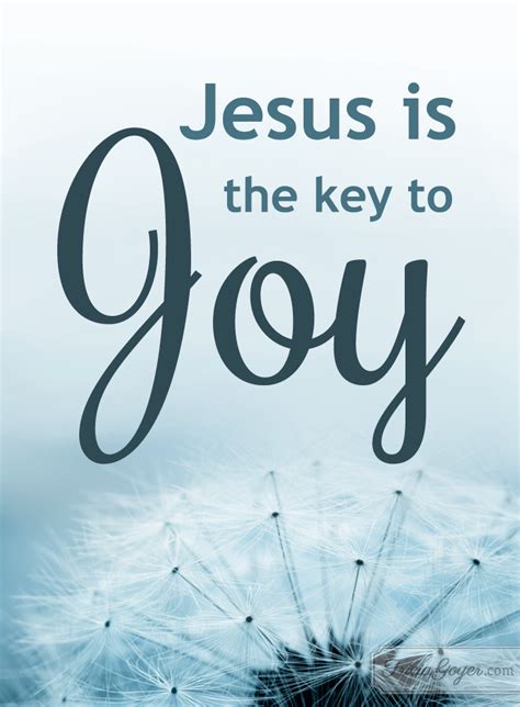 Does Jesus speak of joy?