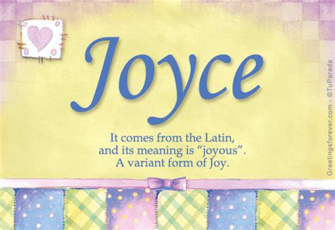 Does Joyce mean joy?