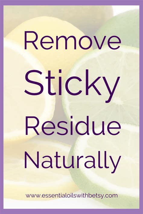 Does Lemon remove sticky residue?