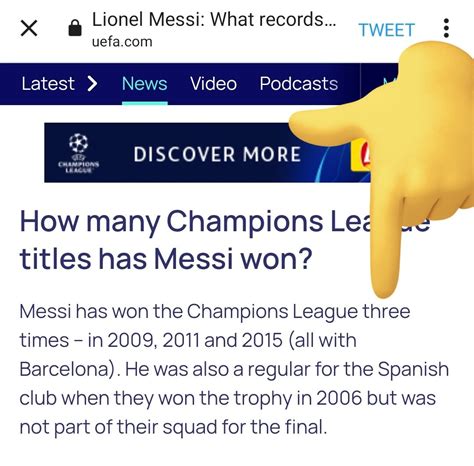 Does Messi have 3 UCL?
